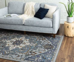 Tethys Blue & Gray Ornamental Area Rug, (5' X 8') -Carpet Promotion 810601021 A0 4