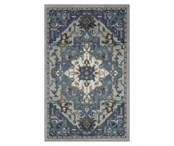Mohawk Tethys Blue & Gray Ornamental Area Rug 24 Mohawk Tethys Blue & Gray Ornamental Area Rug -Carpet Promotion 810601022 A0 1