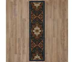 Tethys Navy & Brown Ornamental Area Rug, (2' X 8') -Carpet Promotion 810601024 A0 2