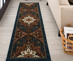 Tethys Navy & Brown Ornamental Area Rug, (2' X 8') -Carpet Promotion 810601024 A0 3