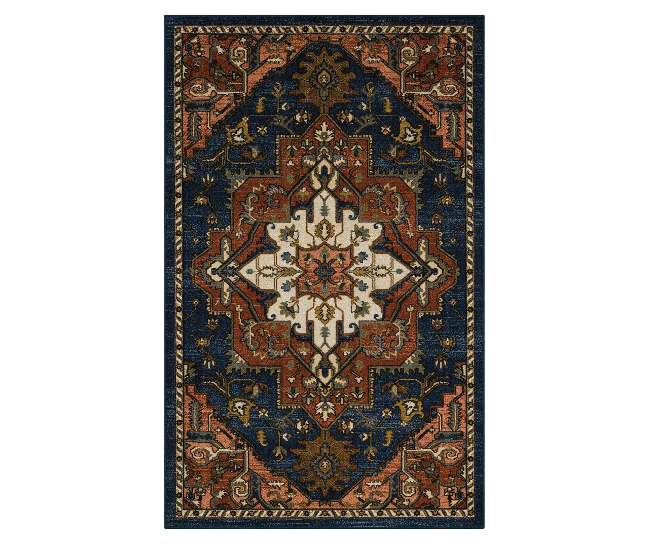 Mohawk Tethys Rust & Brown Ornamental Area Rug 3 Mohawk Tethys Rust & Brown Ornamental Area Rug - Image 3