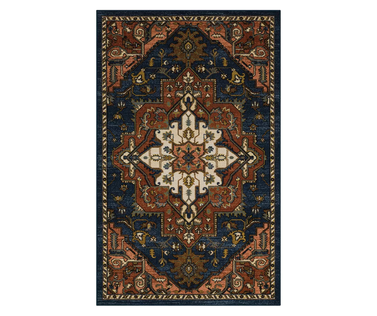 Mohawk Tethys Rust & Brown Ornamental Area Rug 4 Mohawk Tethys Rust & Brown Ornamental Area Rug - Image 4