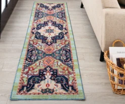 Tethys Green & Blue Ornamental Area Rug, (2' X 8') -Carpet Promotion 810601029 A0 3