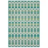 Cabana Teal & Green Geometric Outdoor Area Rug, (8' X 10')