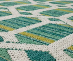 Cabana Teal & Green Geometric Outdoor Area Rug, (2.5' X 6') -Carpet Promotion 810601053 A8 3