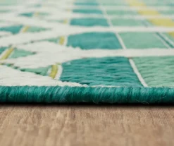 Cabana Teal & Green Geometric Outdoor Area Rug, (2.5' X 6') -Carpet Promotion 810601053 A8 4