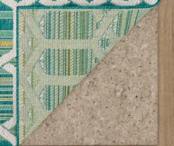 Cabana Teal & Green Geometric Outdoor Area Rug, (4' X 5.5') -Carpet Promotion 810601054 A8 2 1