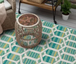 Mohawk Home Cabana Geo Teal Area Rug -Carpet Promotion 810601055 A0 4