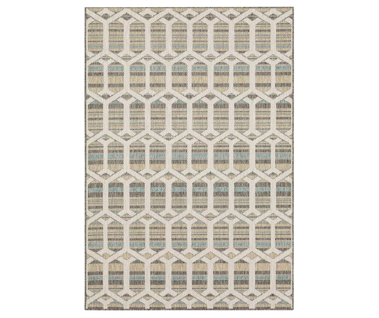 Mohawk Home Cabana Geo Light Grey Area Rug 2 Mohawk Home Cabana Geo Light Grey Area Rug - Image 2