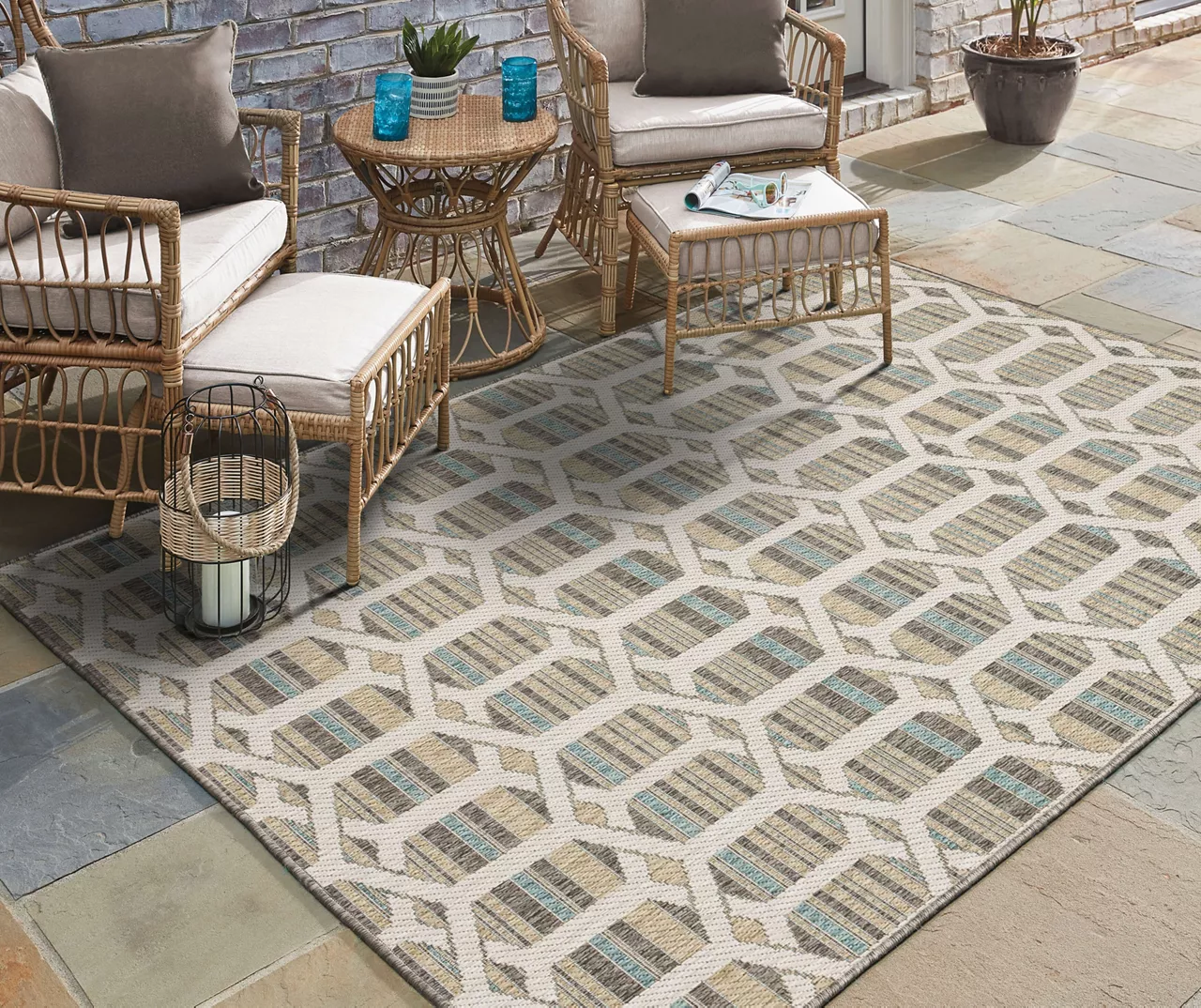 Mohawk Home Cabana Geo Light Grey Area Rug 14 Mohawk Home Cabana Geo Light Grey Area Rug - Image 14
