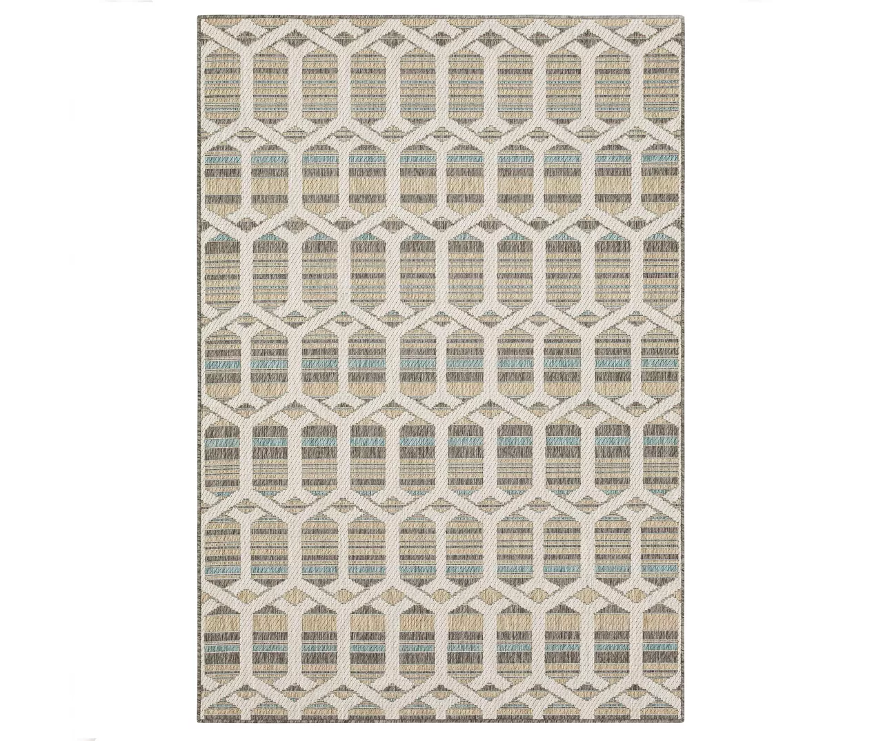 Mohawk Home Cabana Geo Light Grey Area Rug 3 Mohawk Home Cabana Geo Light Grey Area Rug - Image 3