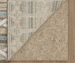 Cabana Light Gray & Turquoise Geometric Outdoor Area Rug, (8' X 10') -Carpet Promotion 810601063 A8 2