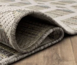 Cabana Light Gray & Turquoise Geometric Outdoor Area Rug, (8' X 10') -Carpet Promotion 810601063 A8 5