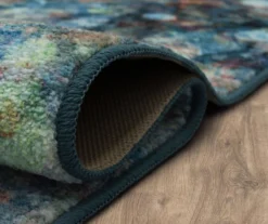 Blue & Multi-Color Layered Marble Area Rug, (2' X 3') -Carpet Promotion 810601068 A8 5