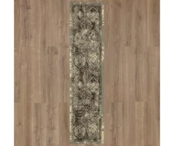 Mohawk Tecate Gray Bordered Arabesque Area Rug -Carpet Promotion 810601074 A0 2 1