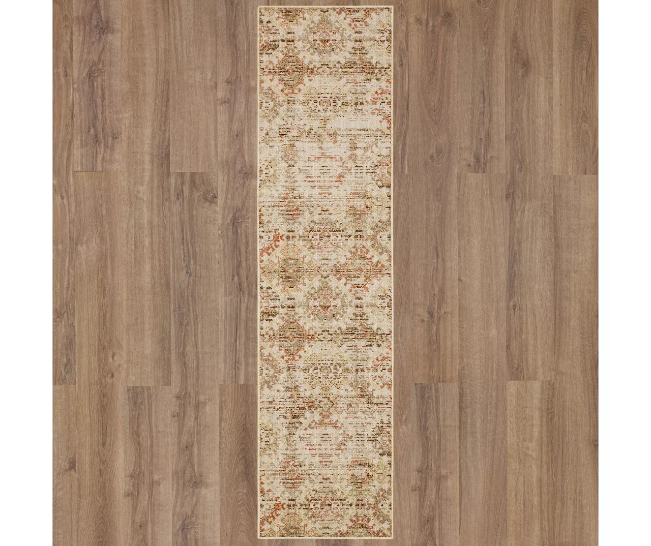 Pallas Beige & Tan Geo Ornamental Area Rug, (2' X 8') 3 Pallas Beige & Tan Geo Ornamental Area Rug, (2' X 8') - Image 3