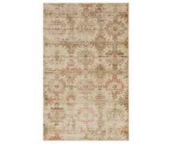 Pallas Beige & Tan Geo Ornamental Area Rug, (5' X 8')