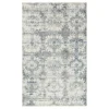 Pallas White & Blue Geo Ornamental Area Rug, (6' X 9')