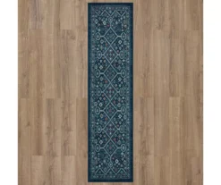 Metis Navy & Green Geometric Area Rug, (2' X 8') -Carpet Promotion 810601089 A0 2