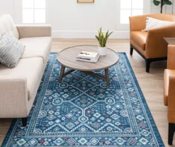 Metis Navy & Green Geometric Area Rug, (5' X 8') -Carpet Promotion 810601090 A0 3