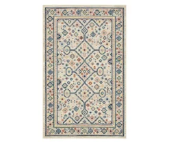 Mohawk Metis Cream & Multi-Color Geometric Area Rug -Carpet Promotion 810601095 A0 1 1