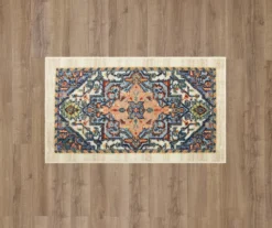 Mohawk Tethys Blue & Peach Ornamental Area Rug -Carpet Promotion 810601105 A0 2
