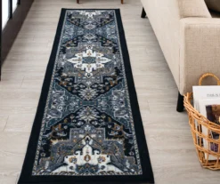 Tethys Navy & Charcoal Ornamental Area Rug, (2' X 8') 12 Tethys Navy & Charcoal Ornamental Area Rug, (2' X 8') -Carpet Promotion 810601111 A0 3