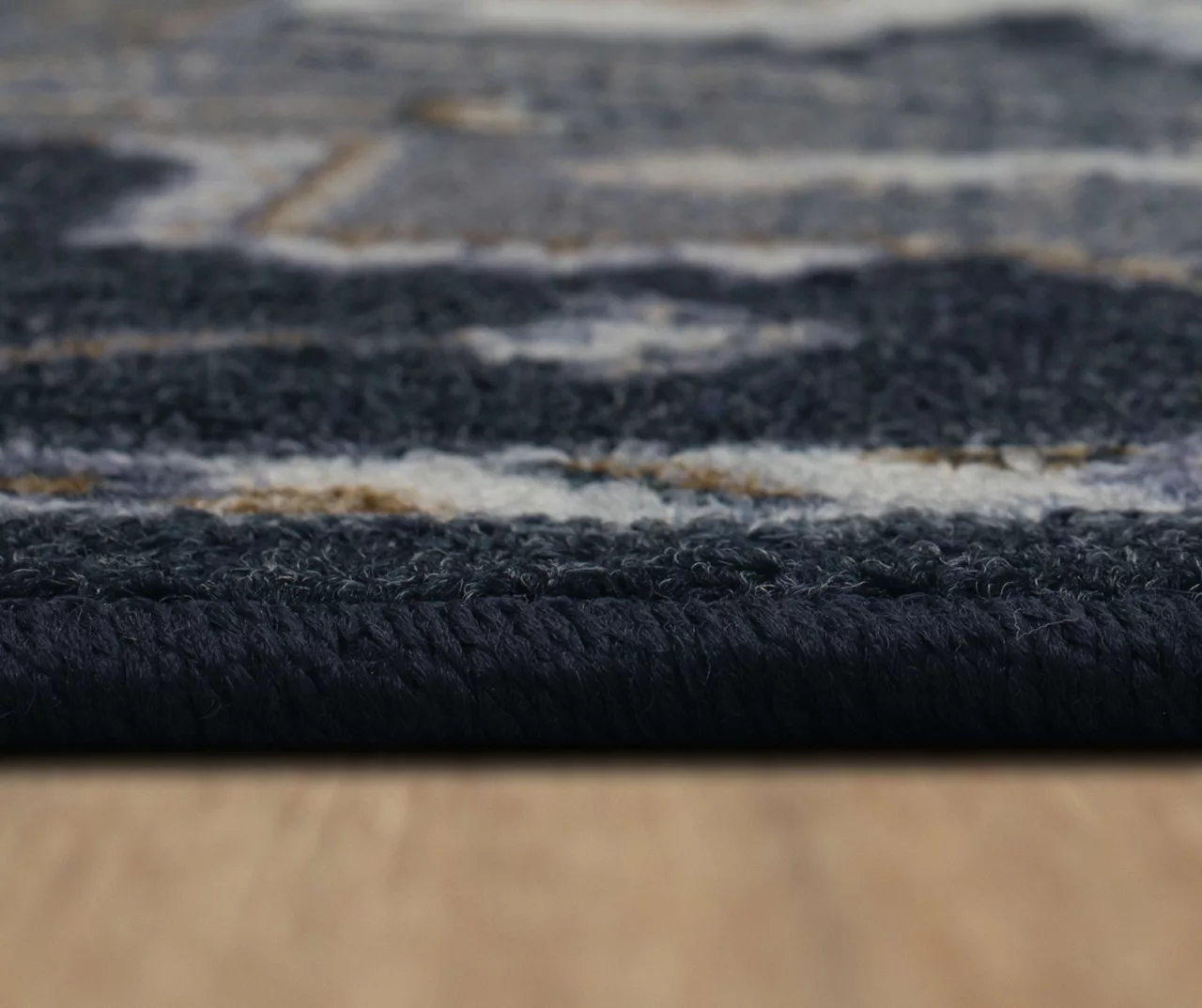 Tethys Navy & Charcoal Ornamental Area Rug, (2' X 8') 7 Tethys Navy & Charcoal Ornamental Area Rug, (2' X 8') - Image 7