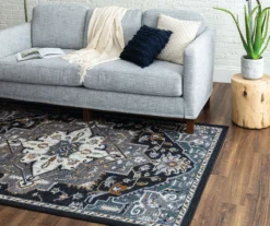 Tethys Navy & Charcoal Ornamental Area Rug, (5' X 8') -Carpet Promotion 810601112 A0 4