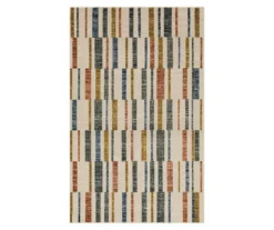 Tilton Beige & Multi-Color Block Pattern Area Rug, (5' X 8')