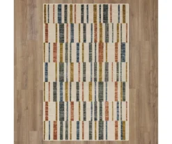 Tilton Beige & Multi-Color Block Pattern Area Rug, (5' X 8') -Carpet Promotion 810601117 A0 2