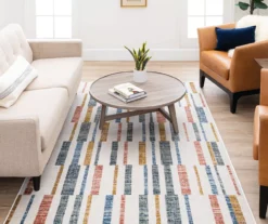 Tilton Beige & Multi-Color Block Pattern Area Rug, (5' X 8') -Carpet Promotion 810601117 A0 3