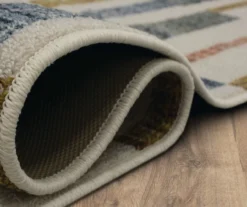 Tilton Beige & Multi-Color Block Pattern Area Rug, (6' X 9') -Carpet Promotion 810601118 A8 5