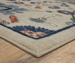Mohawk Queensbury Beige & Navy Ornamental Floral Area Rug -Carpet Promotion 810601121 A8 1 1