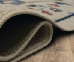 Queensbury Beige & Navy Ornamental Floral Area Rug, (2' X 8') -Carpet Promotion 810601121 A8 5