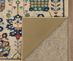 Mohawk Queensbury Beige & Navy Ornamental Floral Area Rug -Carpet Promotion 810601122 A8 2 1