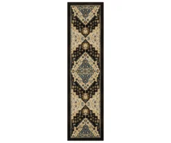 Akron Brown & Beige Geometric Area Rug, (2' X 8')