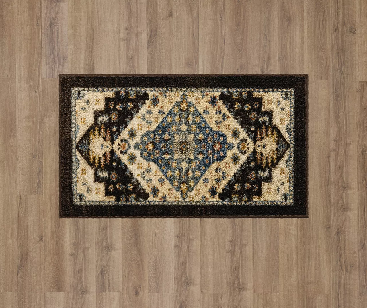 Akron Brown & Beige Geometric Area Rug, (6' X 9') 3 Akron Brown & Beige Geometric Area Rug, (6' X 9') - Image 3