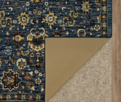 Bay Hill Navy & Brown Floral Area Rug, (6' X 9') -Carpet Promotion 810601133 A8 2