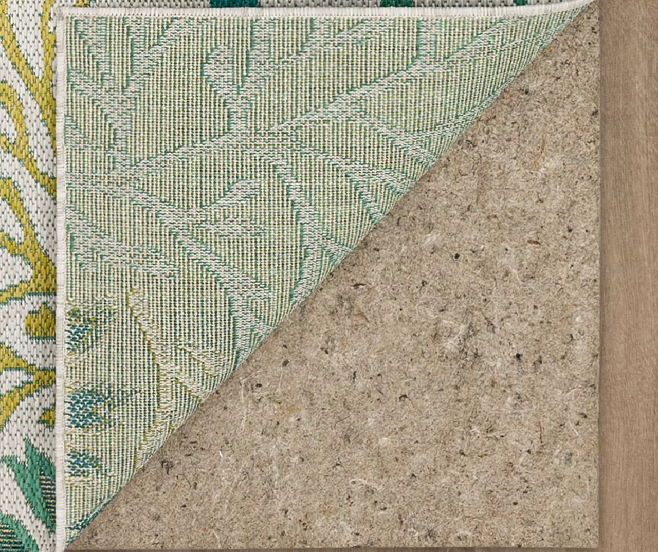 Coastal Cove Teal & Green Coral Pattern Outdoor Area Rug, (4' X 5.5') 4 Coastal Cove Teal & Green Coral Pattern Outdoor Area Rug, (4' X 5.5') - Image 4