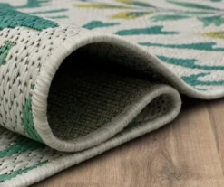 Coastal Cove Teal & Green Coral Pattern Outdoor Area Rug, (8' X 10') -Carpet Promotion 810601137 A8 5