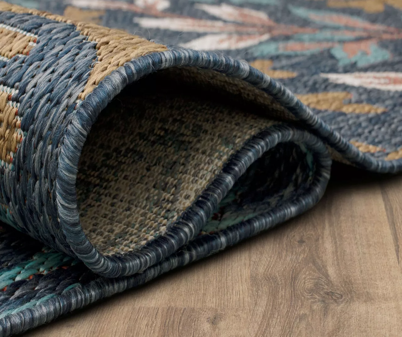 Coastal Cove Blue & Brown Coral Pattern Outdoor Area Rug, (2.5' X 6') 9 Coastal Cove Blue & Brown Coral Pattern Outdoor Area Rug, (2.5' X 6') - Image 9