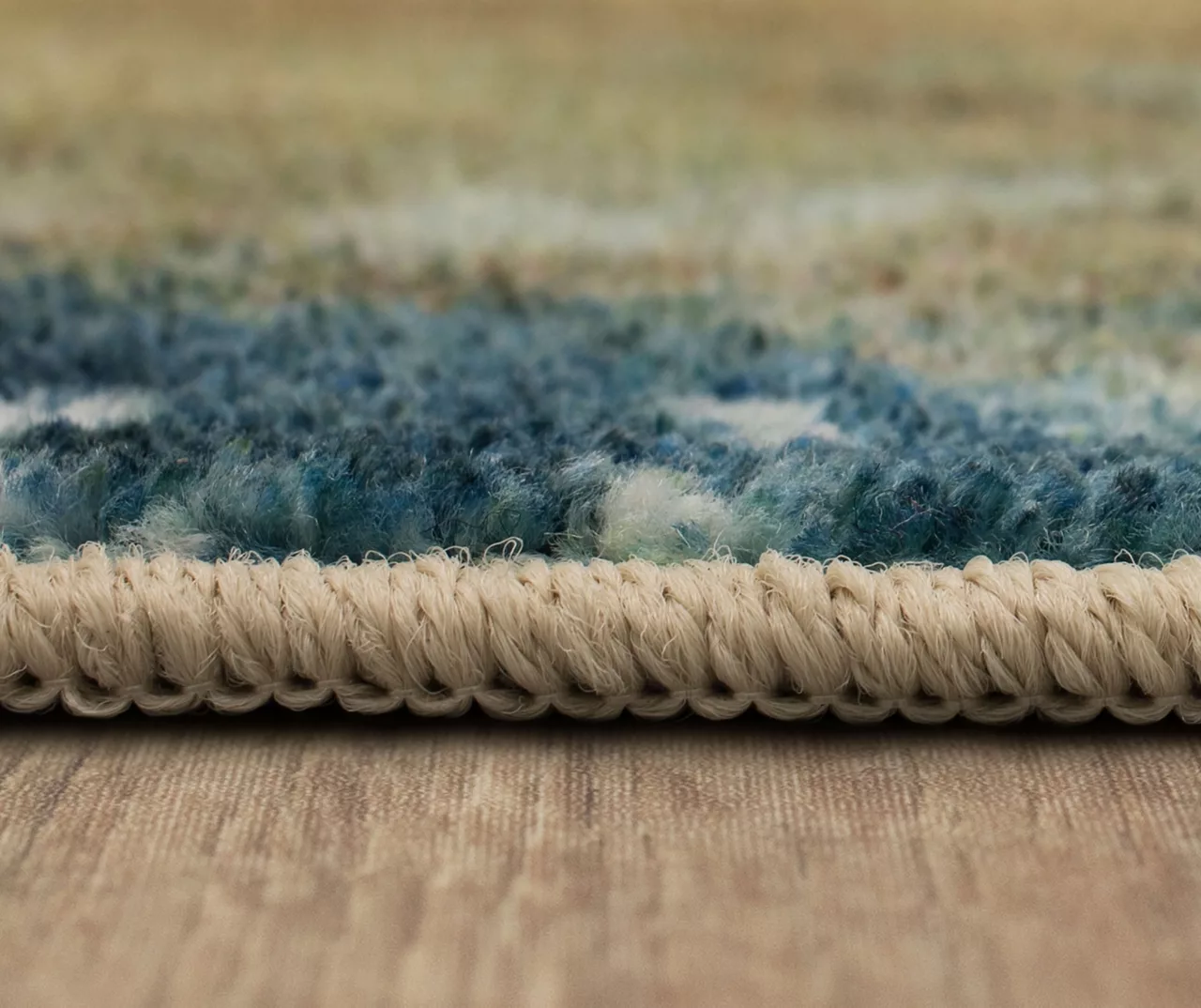 Shoreline Water Blue & Brown Abstract Area Rug, (2.5' X 8') 6 Shoreline Water Blue & Brown Abstract Area Rug, (2.5' X 8') - Image 6