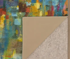 Confetti Canvas Blue & Multi-Color Abstract Area Rug, (5' X 8') -Carpet Promotion 810601155 A8 2