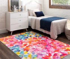 Sunwashed Dream Pink & Blue Watercolor Area Rug, (5' X 8') 13 Sunwashed Dream Pink & Blue Watercolor Area Rug, (5' X 8') -Carpet Promotion 810601159 A0 3