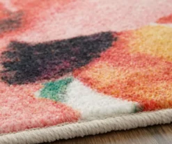 White & Multi-Color Watercolor Bouquet Area Rug, (8' X 10') -Carpet Promotion 810601162 A8 4