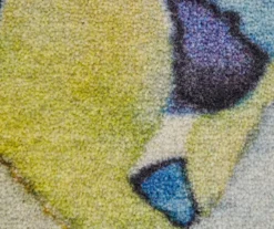 Blue & Black Floral & Stripe Mix Area Rug -Carpet Promotion 810601164 A8 3