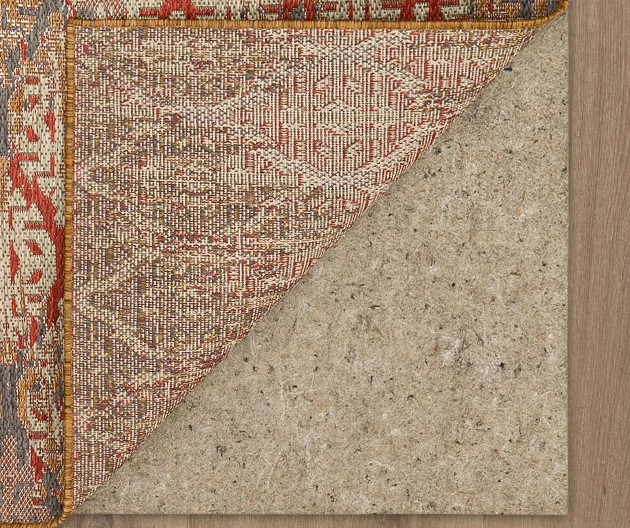 Paradise Grove Rust & Gray Arabesque Outdoor Area Rug, (2.5' X 6') 3 Paradise Grove Rust & Gray Arabesque Outdoor Area Rug, (2.5' X 6') - Image 3