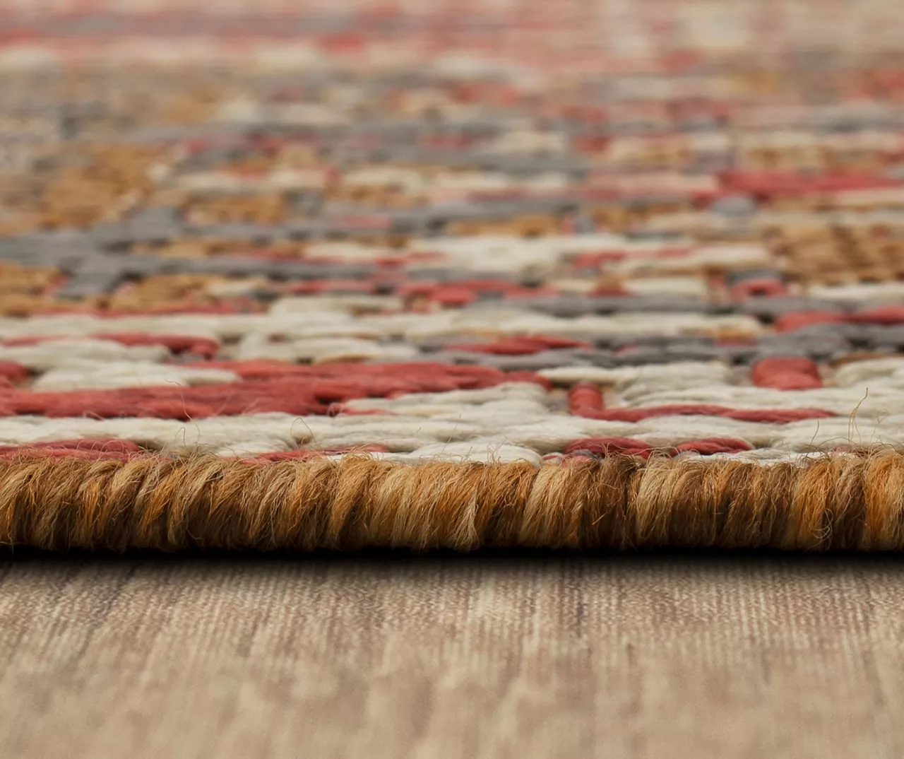 Paradise Grove Rust & Gray Arabesque Outdoor Area Rug, (2.5' X 6') 7 Paradise Grove Rust & Gray Arabesque Outdoor Area Rug, (2.5' X 6') - Image 7