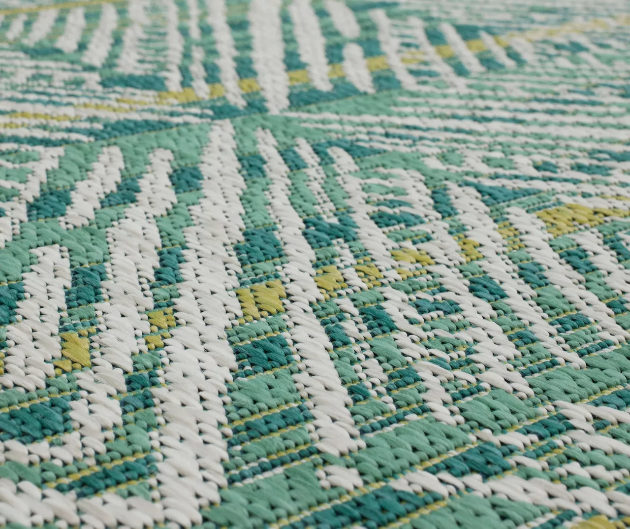 Poolside Diamond Teal & Green Outdoor Area Rug, (8' X 10') 5 Poolside Diamond Teal & Green Outdoor Area Rug, (8' X 10') - Image 5